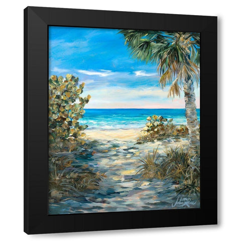 The Path To The Sea Black Modern Wood Framed Art Print with Double Matting by DeRice, Julie