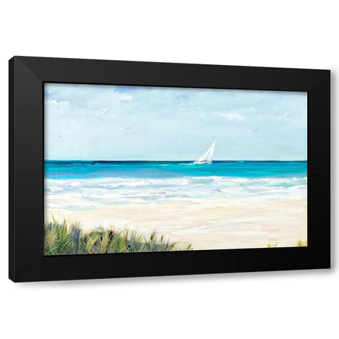 Coastal Sailing Black Modern Wood Framed Art Print by DeRice, Julie