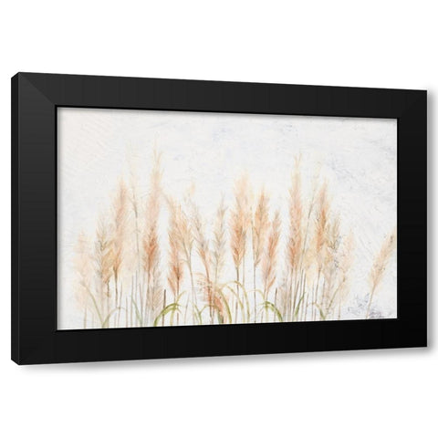 Delicate Pampas with Textured Background Black Modern Wood Framed Art Print with Double Matting by Pinto, Patricia