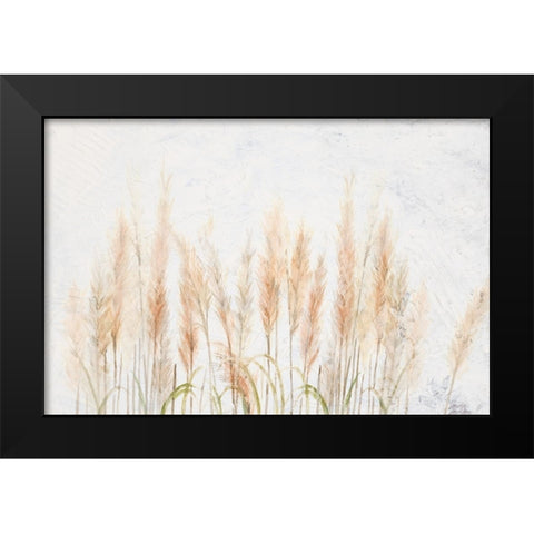Delicate Pampas with Textured Background Black Modern Wood Framed Art Print by Pinto, Patricia