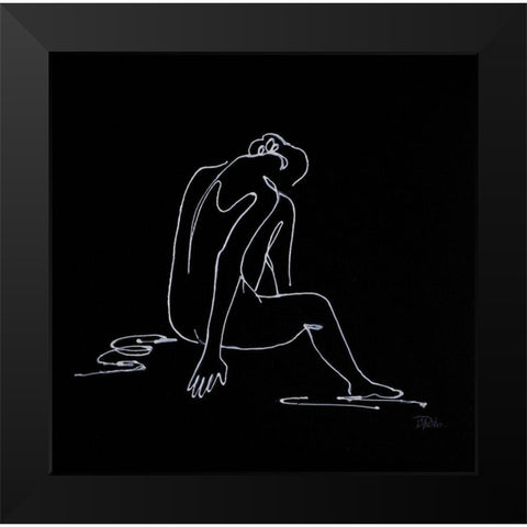 Spa Day Figurative I Black Modern Wood Framed Art Print by Pinto, Patricia