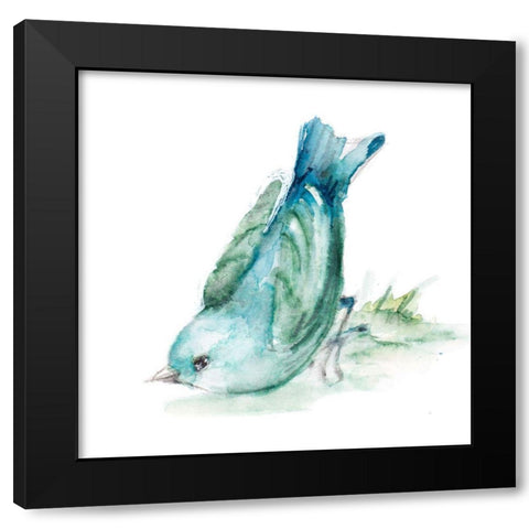 Spring Blue Bird IV Black Modern Wood Framed Art Print with Double Matting by Loreth, Lanie
