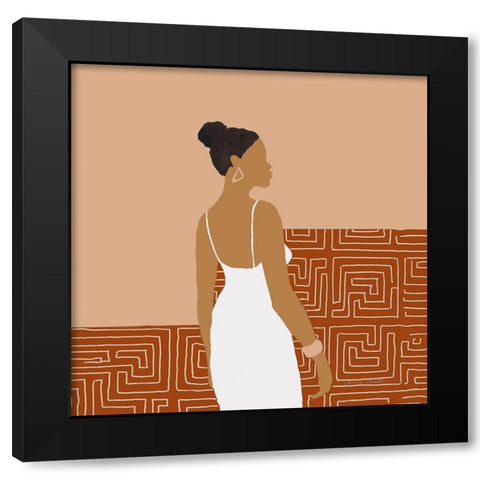 Urban Lady I Black Modern Wood Framed Art Print by Loreth, Lanie