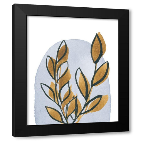 Mustard Leaves III Black Modern Wood Framed Art Print with Double Matting by Price, Lucille