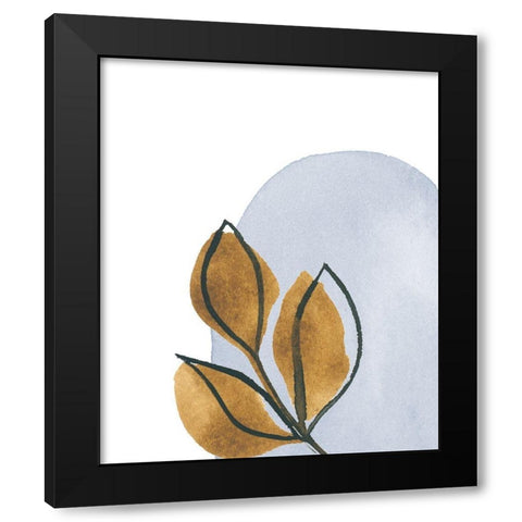 Mustard Leaves II Black Modern Wood Framed Art Print with Double Matting by Price, Lucille