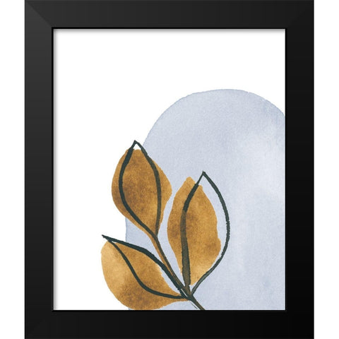 Mustard Leaves II Black Modern Wood Framed Art Print by Price, Lucille