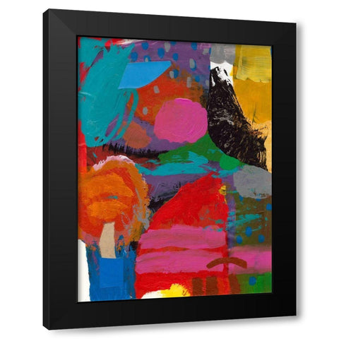 Red Adventures Black Modern Wood Framed Art Print with Double Matting by Athas, Vas