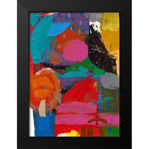Red Adventures Black Modern Wood Framed Art Print by Athas, Vas