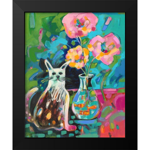 Aquatic Companion Black Modern Wood Framed Art Print by Athas, Vas