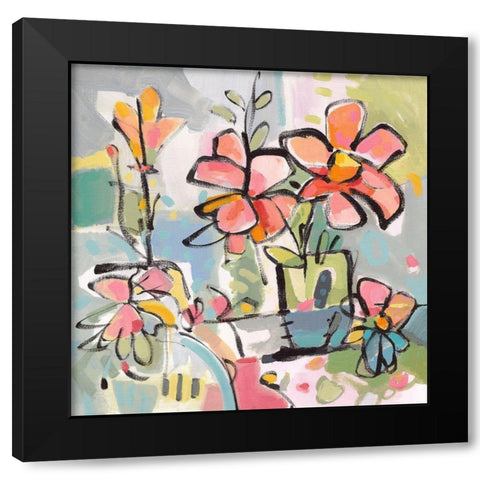 Picked From The Garden I Black Modern Wood Framed Art Print with Double Matting by Athas, Vas