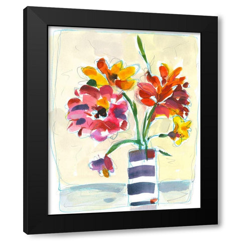 Blooming At Home Black Modern Wood Framed Art Print with Double Matting by Athas, Vas