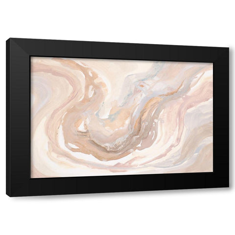 Neutral Agua Black Modern Wood Framed Art Print by Pinto, Patricia
