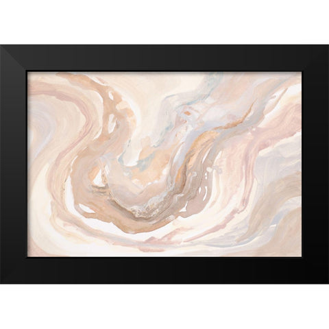 Neutral Agua Black Modern Wood Framed Art Print by Pinto, Patricia