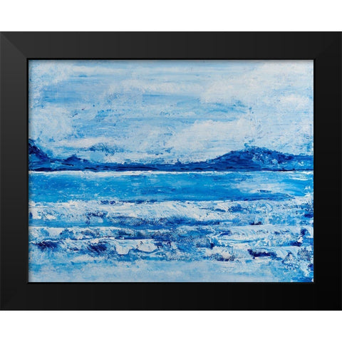 Ocean Wave Kaneohe Black Modern Wood Framed Art Print by Ritter, Gina