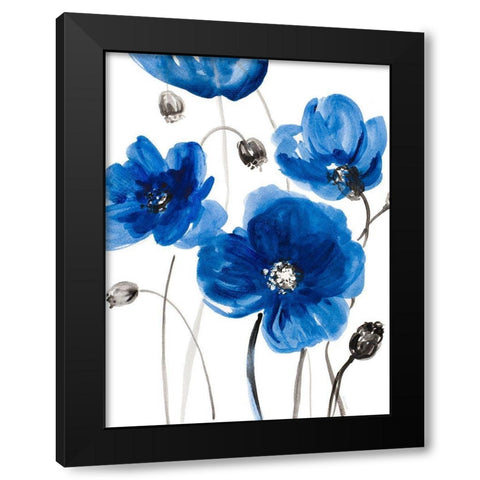Cobalt Garden I Black Modern Wood Framed Art Print by Loreth, Lanie
