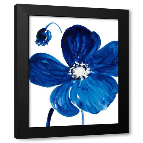 Cobalt Garden III Black Modern Wood Framed Art Print by Loreth, Lanie