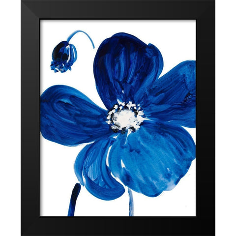 Cobalt Garden III Black Modern Wood Framed Art Print by Loreth, Lanie