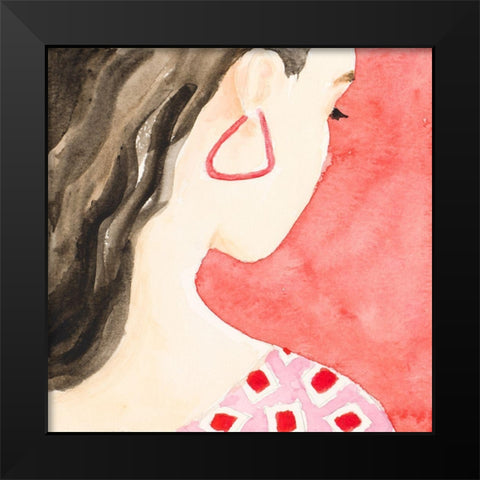 Dream Beautiful Girl Black Modern Wood Framed Art Print by Loreth, Lanie