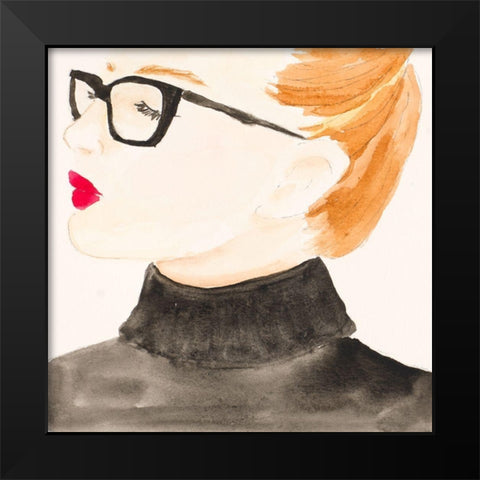 Dream Brave Girl Black Modern Wood Framed Art Print by Loreth, Lanie