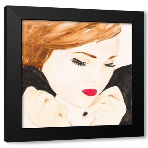Dream Remarkable Girl Black Modern Wood Framed Art Print by Loreth, Lanie