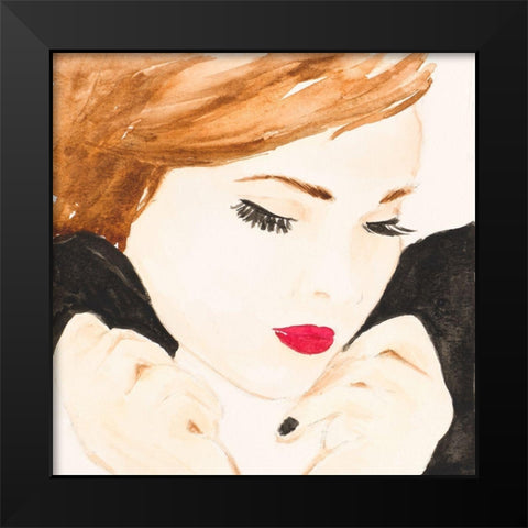 Dream Remarkable Girl Black Modern Wood Framed Art Print by Loreth, Lanie