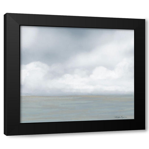Misty Ocean I Black Modern Wood Framed Art Print by Maria, Robin