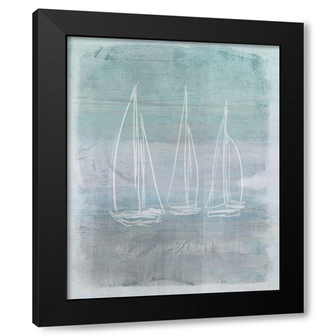 Regatta Memory I Black Modern Wood Framed Art Print by Meneely, Dan