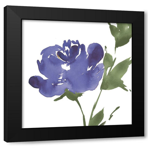 Pop of Peony Square II Black Modern Wood Framed Art Print by Price, Lucille