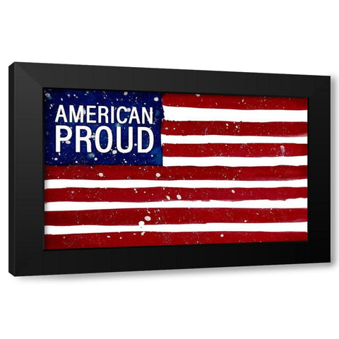 American Proud Black Modern Wood Framed Art Print with Double Matting by Wilson, Kali