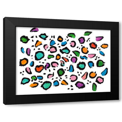Scattered Content Black Modern Wood Framed Art Print with Double Matting by Ritter, Gina
