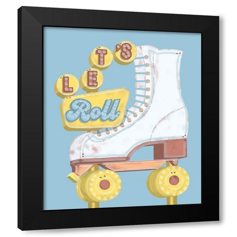 Lets Roll Black Modern Wood Framed Art Print with Double Matting by Bucheli, Jen