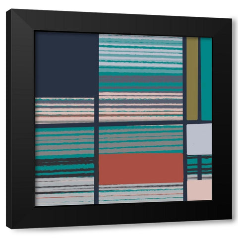 On My Block I Black Modern Wood Framed Art Print by Maria, Robin