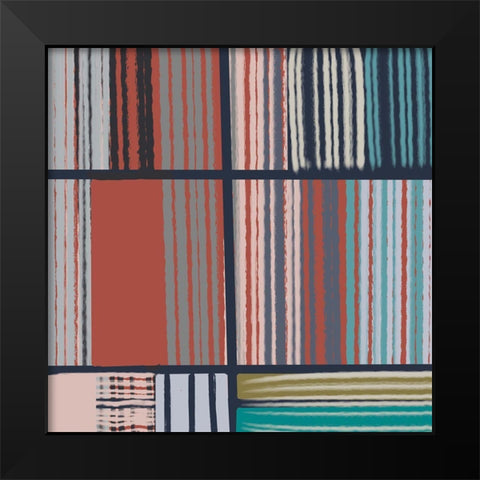 On My Block III Black Modern Wood Framed Art Print by Maria, Robin