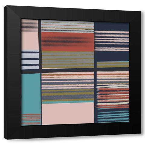 On My Block II Black Modern Wood Framed Art Print by Maria, Robin