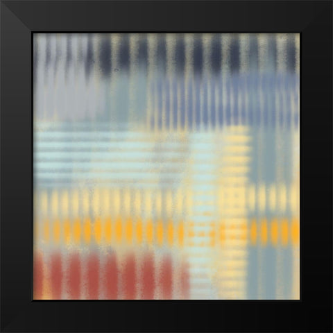 Soft Abstract Black Modern Wood Framed Art Print by Maria, Robin
