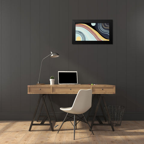Dusk To Dawn Horizontal Black Modern Wood Framed Art Print by Maria, Robin