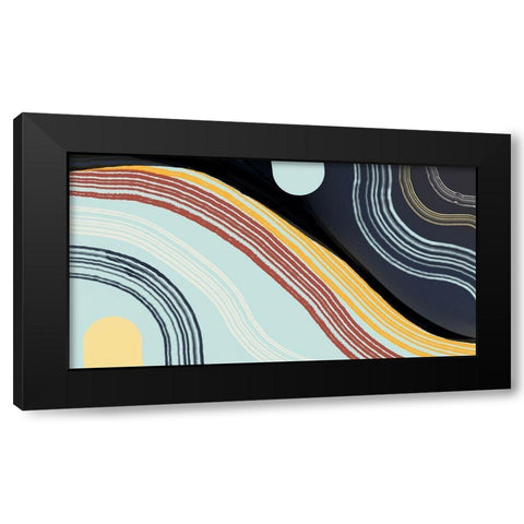 Dusk To Dawn Horizontal Black Modern Wood Framed Art Print by Maria, Robin