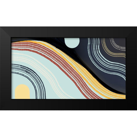 Dusk To Dawn Horizontal Black Modern Wood Framed Art Print by Maria, Robin