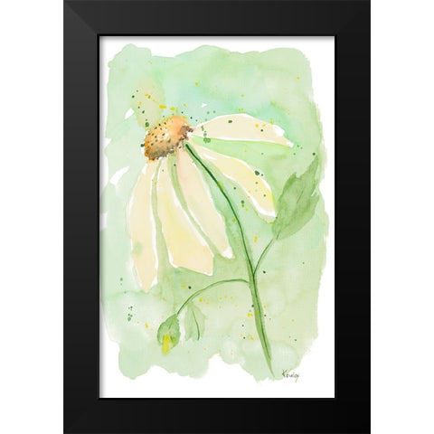 Sweet Daisy I Black Modern Wood Framed Art Print by Krinlox