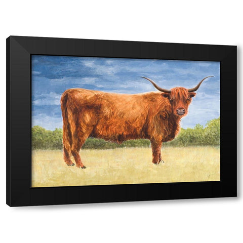 Highland Cattle Black Modern Wood Framed Art Print with Double Matting by Eitel, Jen