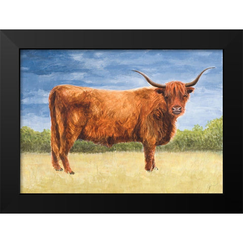 Highland Cattle Black Modern Wood Framed Art Print by Eitel, Jen