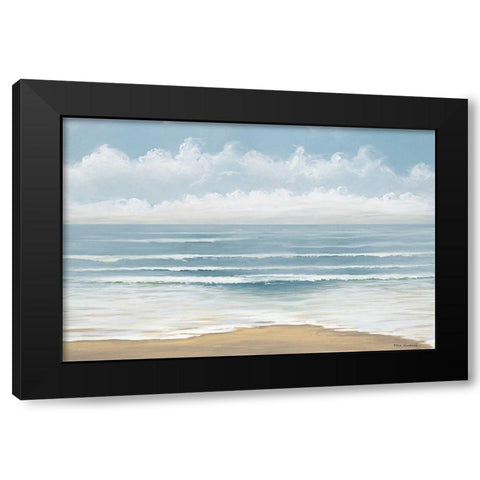 Smooth Waves Black Modern Wood Framed Art Print by Nawrocke, Bruce