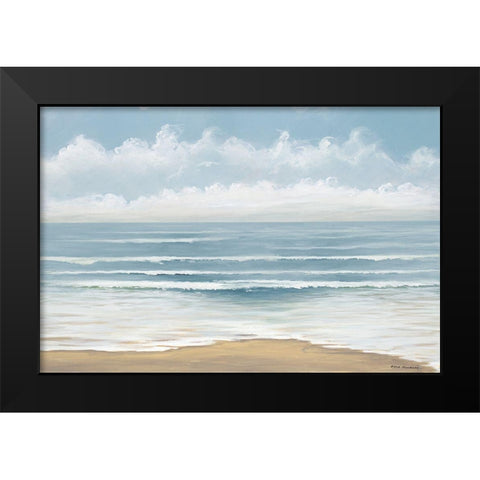 Smooth Waves Black Modern Wood Framed Art Print by Nawrocke, Bruce