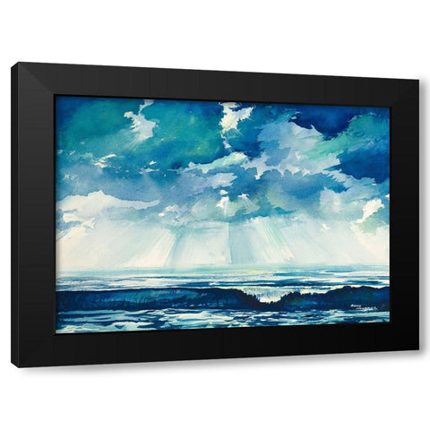 Clouds and Ocean Black Modern Wood Framed Art Print with Double Matting by Nawrocke, Bruce