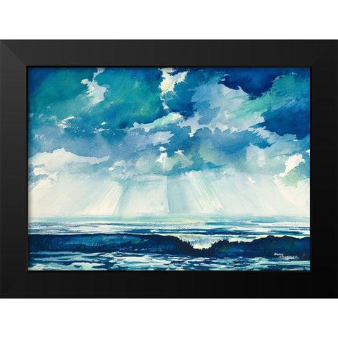 Clouds and Ocean Black Modern Wood Framed Art Print by Nawrocke, Bruce