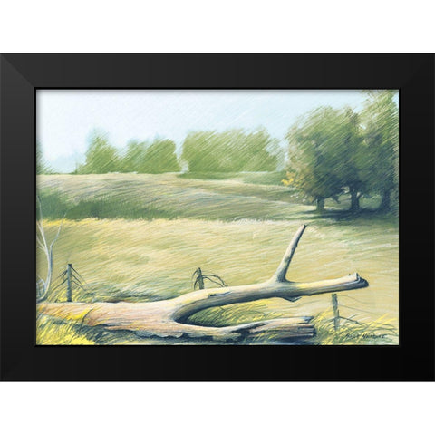 Sunrise In The Field Black Modern Wood Framed Art Print by Nawrocke, Bruce