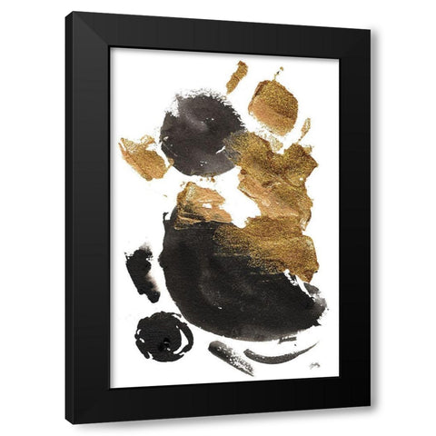 Golden Ways I Black Modern Wood Framed Art Print with Double Matting by Medley, Elizabeth