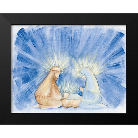Blessed Nativity I Black Modern Wood Framed Art Print by Gaynor, Janice