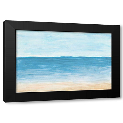 Horizon Against The Sea Black Modern Wood Framed Art Print with Double Matting by Navas, Emily