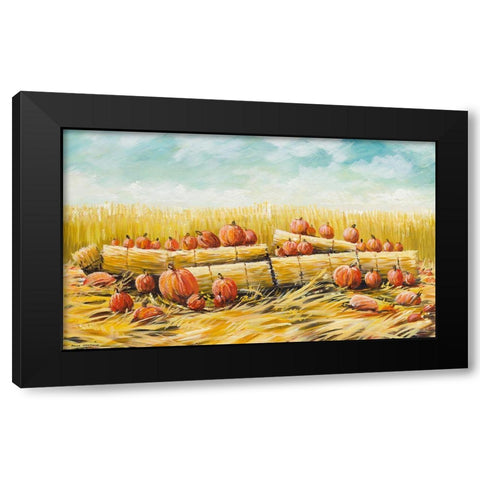 Pumpkin Patch Black Modern Wood Framed Art Print with Double Matting by Nawrocke, Bruce